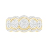 Thumbnail Image 4 of 0.95 CT. T.W. Composite Diamond Scallop Edge Ring in 10K Gold