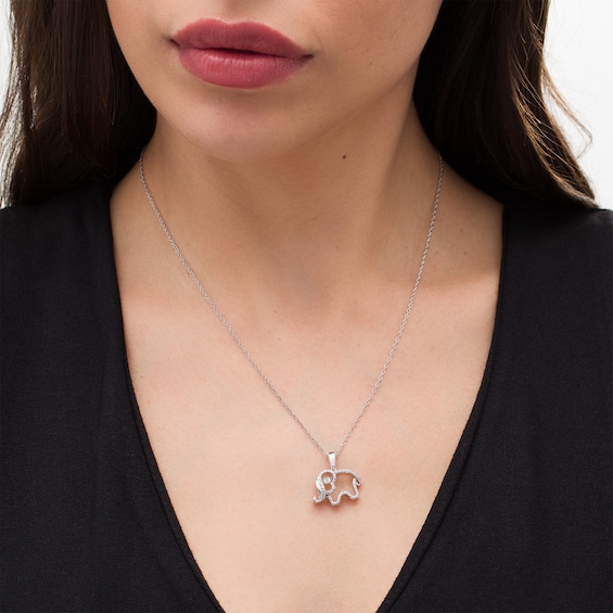 Unstoppable Love™ Diamond Accent Elephant Pendant in Sterling Silver