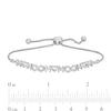 Thumbnail Image 2 of Diamond Accent Alternating "MOM" and Infinity Bolo Bracelet in Sterling Silver - 9.5"