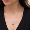 Thumbnail Image 1 of Unstoppable Love™ 0.09 CT. T.W. Diamond Sunburst Pendant in Sterling Silver