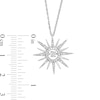 Thumbnail Image 2 of Unstoppable Love™ 0.09 CT. T.W. Diamond Sunburst Pendant in Sterling Silver