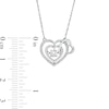 Thumbnail Image 2 of Unstoppable Love™ 0.09 CT. T.W. Diamond Interlocking Hearts Necklace in Sterling Silver