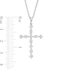 0.09 CT. T.W. Diamond Art Deco Cross Pendant in Sterling Silver