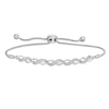 0.09 CT. T.W. Diamond Vintage-Style Infinity Bolo Bracelet in Sterling Silver - 9.5"