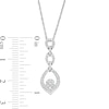 0.18 CT. T.W. Composite Diamond Triple Flame Pendant in Sterling Silver