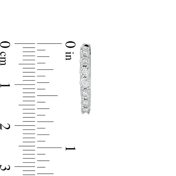 0.15 CT. T.W. Diamond Hoop Earrings in Sterling Silver