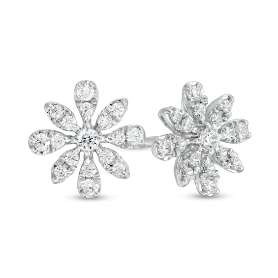 0.23 CT. T.W. Diamond Flower Stud Earrings in Sterling Silver