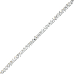 0.29 CT. T.W. Diamond Tennis Bracelet in Sterling Silver with 14K Gold Plate - 7.25&quot;