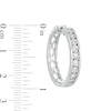 0.45 CT. T.W. Diamond Channel-Set Hoop Earrings in Sterling Silver