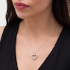 0.45 CT. T.W. Diamond Shadow Heart Pendant in 10K White Gold | Peoples ...