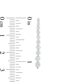 0.95 CT. T.W. Journey Diamond Drop Earrings in 10K White Gold