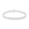 Thumbnail Image 2 of 1.45 CT. T.W. Diamond Three Row Line Bracelet in Sterling Silver