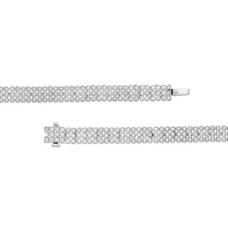 1.45 CT. T.W. Diamond Three Row Line Bracelet in Sterling Silver