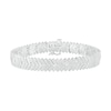 2.95 CT. T.W. Diamond Multi-Row Chevron Bracelet in Sterling Silver - 7.25"