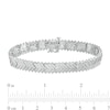 2.95 CT. T.W. Diamond Multi-Row Chevron Bracelet in Sterling Silver - 7.25"