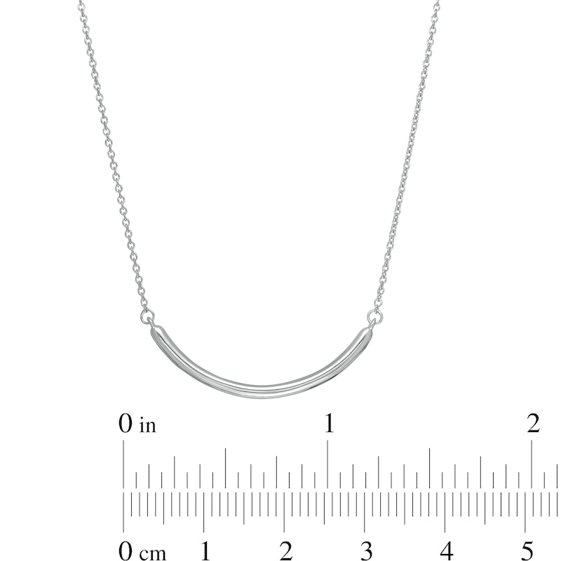 Vera Wang Love Collection Curved Bar Wedding Party Gifts Necklace in Sterling Silver|Peoples Jewellers