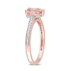 Pear-Shaped Morganite and 0.13 CT. T.W. Diamond Ring in 10K Rose Gold