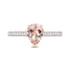 Pear-Shaped Morganite and 0.13 CT. T.W. Diamond Ring in 10K Rose Gold