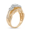 Thumbnail Image 3 of 1.00 CT. T.W. Diamond Frame Past Present Future® Vintage-Style Engagement Ring in 10K Gold