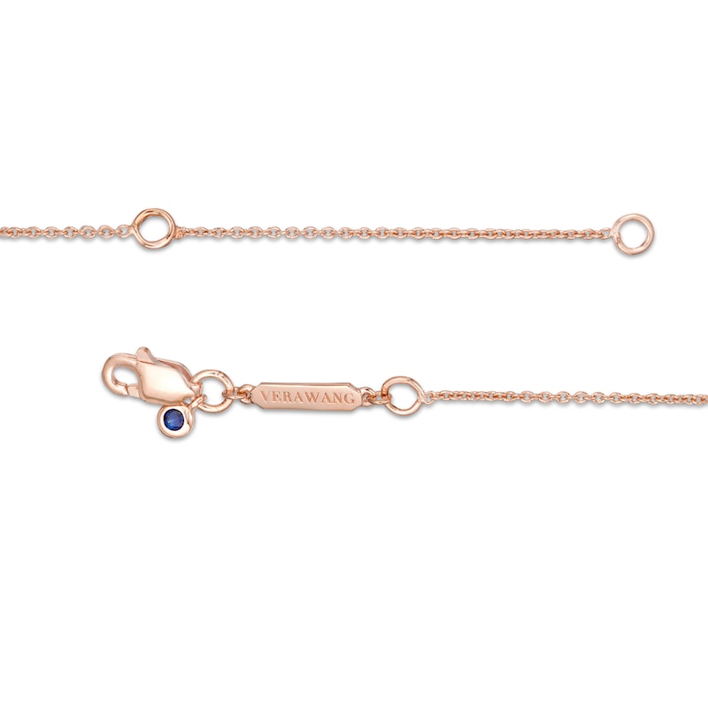Vera Wang Love Collection Wedding Party Gifts Sideways Morganite Necklace in 14K Rose Gold Vermeil|Peoples Jewellers