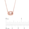 Vera Wang Love Collection Wedding Party Gifts Sideways Morganite Necklace in 14K Rose Gold Vermeil