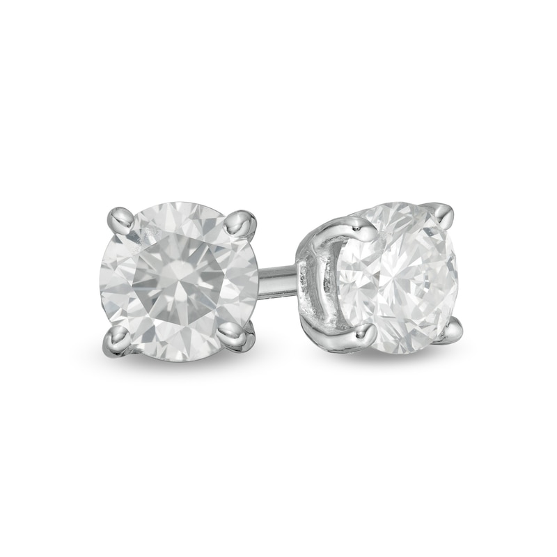 CT. T.W. Diamond Solitaire Stud Earrings in 10K White Gold (I/I3)|Peoples Jewellers