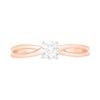 0.40 CT. T.W. Diamond Solitaire Split Shank Engagement Ring in 10K Rose Gold (J/I3)