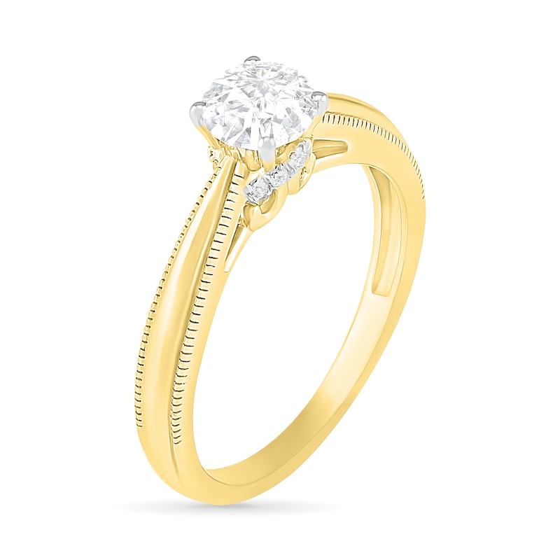 Main Image 2 of 0.62 CT. T.W. Diamond Solitaire Vintage-Style Engagement Ring in 14K Gold (I/I2)