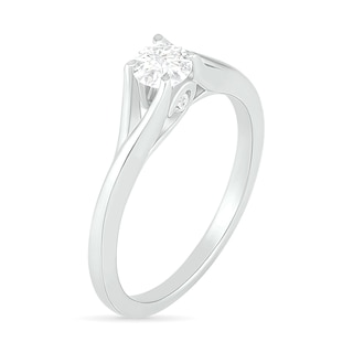 0.37 CT. T.W. Diamond Solitaire Split Shank Engagement Ring in 10K Gold (J/I3