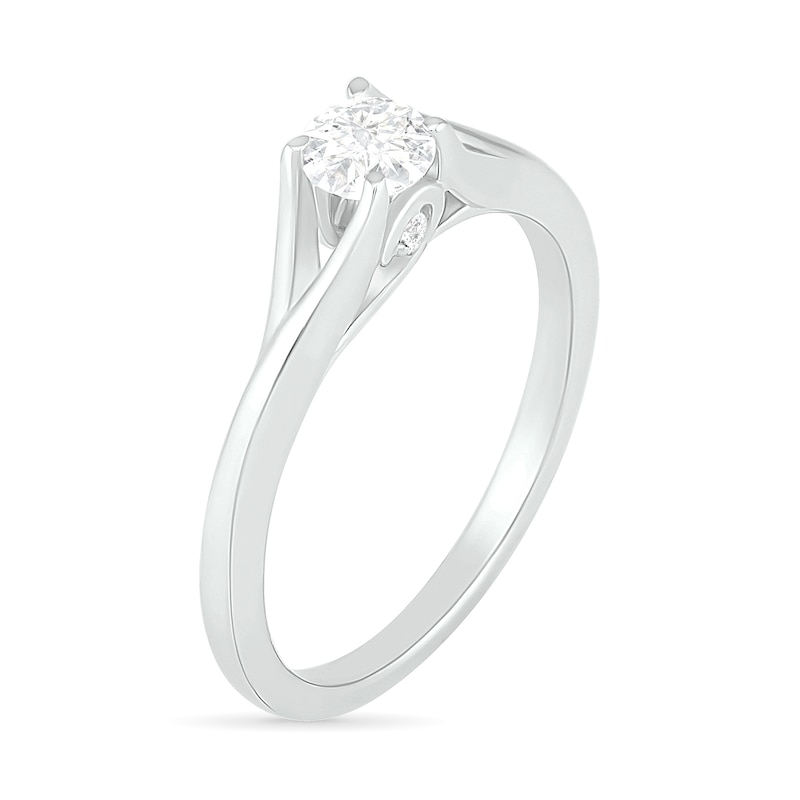 0.37 CT. T.W. Diamond Solitaire Split Shank Engagement Ring in 10K Gold (J/I3)|Peoples Jewellers