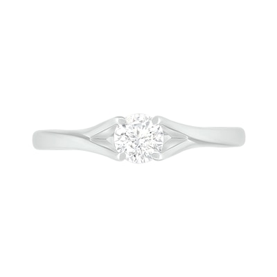 0.37 CT. T.W. Diamond Solitaire Split Shank Engagement Ring in 10K Gold (J/I3