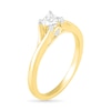 Thumbnail Image 2 of 0.37 CT. T.W. Princess-Cut Diamond Solitaire Split Shank Engagement Ring in 10K Gold (J/I3)