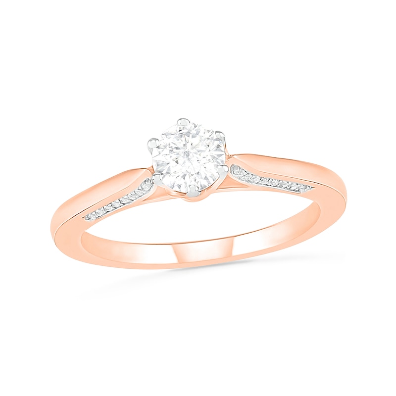 0.45 CT. T.W. Diamond Solitaire Engagement Ring in 10K Rose Gold (J/I3|Peoples Jewellers