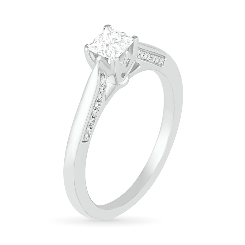 0.45 CT. T.W. Princess-Cut Diamond Solitaire Engagement Ring in 10K Gold (J/I3)|Peoples Jewellers