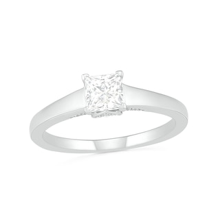 0.65 CT. T.W. Princess-Cut Diamond Solitaire Engagement Ring in 14K Gold (I/I2