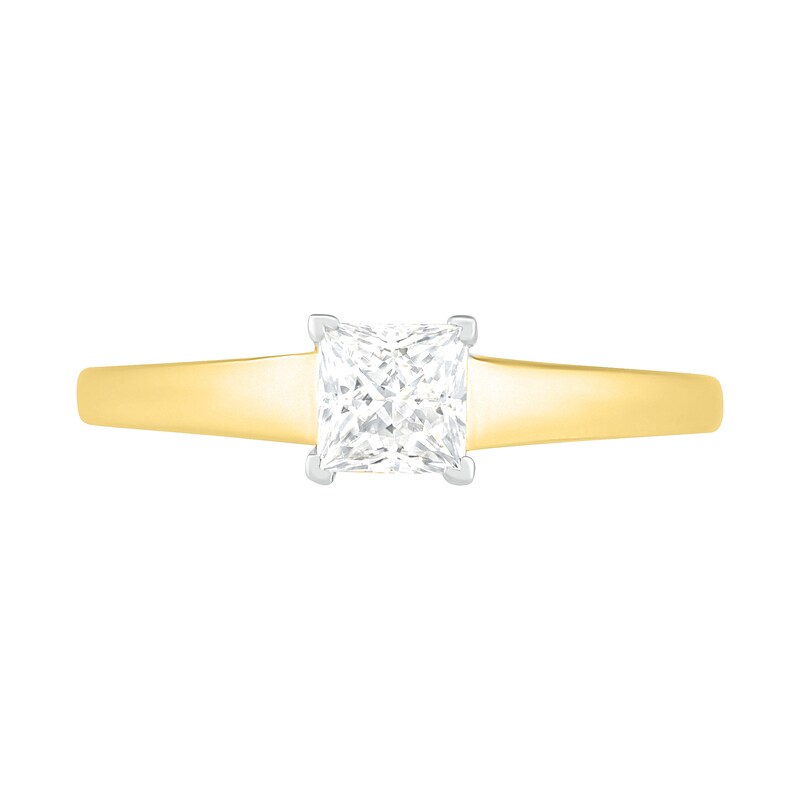 0.65 CT. T.W. Princess-Cut Diamond Solitaire Engagement Ring in 14K Gold (I/I2)