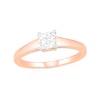 Thumbnail Image 0 of 0.65 CT. T.W. Princess-Cut Diamond Solitaire Engagement Ring in 14K Rose Gold (I/I2)