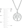 Thumbnail Image 3 of Hallmark Diamonds Family 0.13 CT. T.W. Diamond Tree of Life Pendant and Stud Earrings Set in Sterling Silver