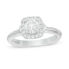 Thumbnail Image 0 of Kleinfeld® 0.95 CT. T.W. Diamond Cushion Frame Engagement Ring in 14K White Gold