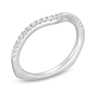 Kleinfeld® 0.18 CT. T.W. Diamond Contour Wedding Band in 14K White Gold