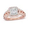 Thumbnail Image 0 of Kleinfeld® 0.95 CT. T.W. Cushion-Cut Diamond Double Frame Engagement Ring in 14K Two-Tone Gold