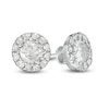 0.37 CT. T.W. Diamond Frame Stud Earrings in 10K White Gold