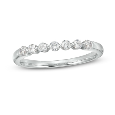 0.23 CT. T.W. Diamond Seven Stone Anniversary Band in 10K Gold