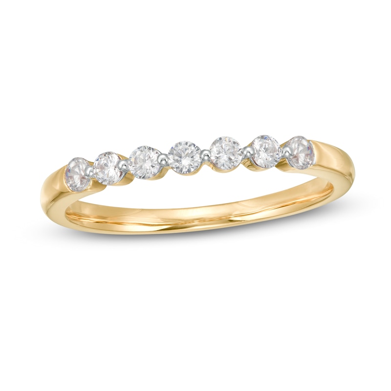 Main Image 1 of 0.23 CT. T.W. Diamond Seven Stone Anniversary Band in 10K Gold