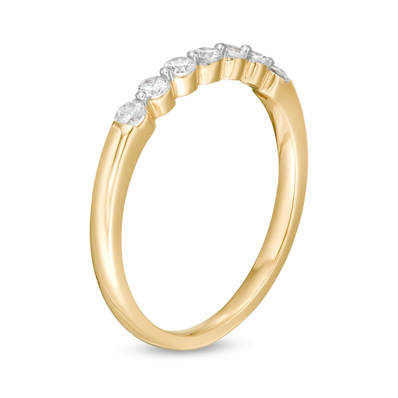 Main Image 3 of 0.23 CT. T.W. Diamond Seven Stone Anniversary Band in 10K Gold