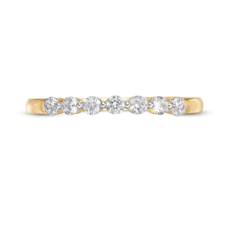 Main Image 4 of 0.23 CT. T.W. Diamond Seven Stone Anniversary Band in 10K Gold