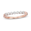 0.23 CT. T.W. Diamond Seven Stone Anniversary Band in 10K Rose Gold