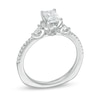 Kleinfeld® 0.95 CT. T.W. Emerald-Cut Diamond Tiered Engagement Ring in 14K White Gold