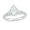 Thumbnail Image 0 of Kleinfeld® 0.95 CT. T.W. Pear-Shaped Diamond Frame Engagement Ring in 14K White Gold