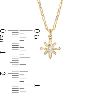 CT. Certified Canadian Diamond Solitaire True North Pendant in 10K Gold